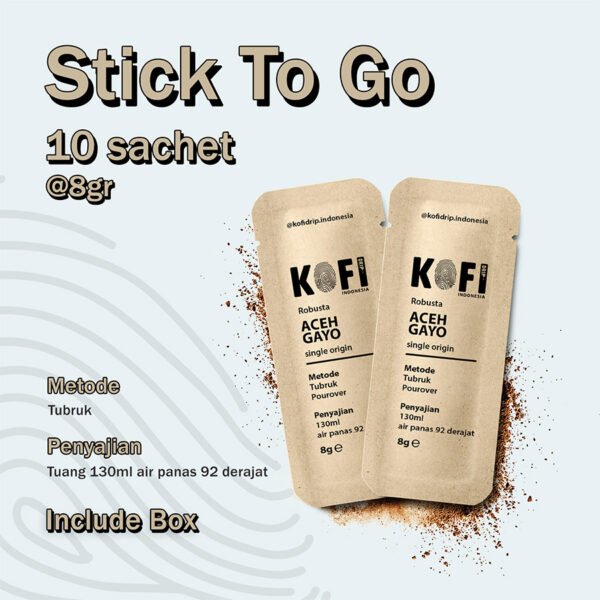 Kopi Tubruk Aceh Gayo 100% Robusta – Single Origin Sachet 8g