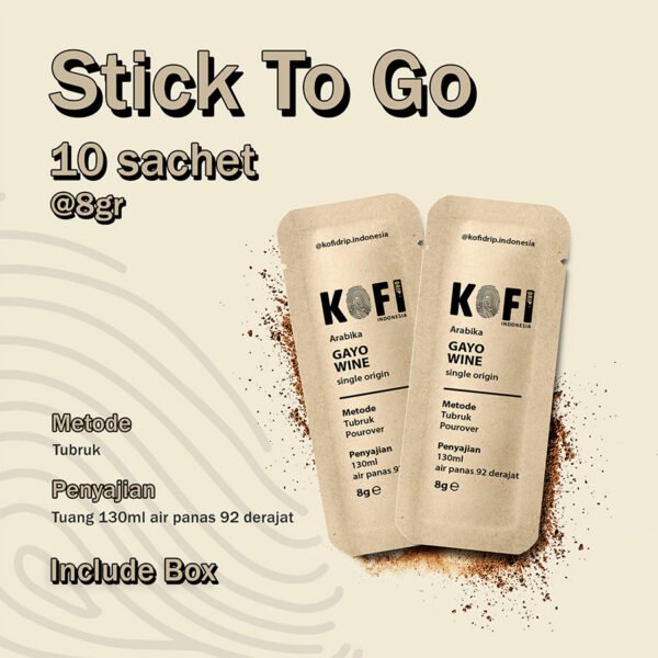 Kopi Tubruk Gayo Wine 100% Arabica – Single Origin Sachet 8g