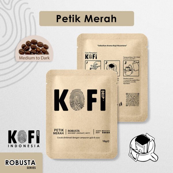 Kopi Drip Petik Merah 100% Robusta – Single Origin 10g
