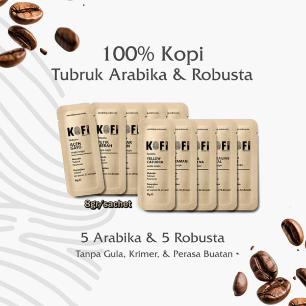 Kopi Tubruk Mix Arabika & Robusta – Single Origin Sachet 8g