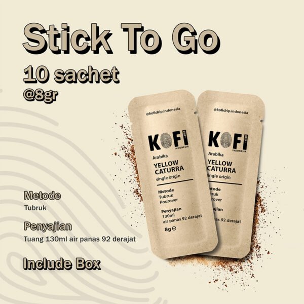 Kopi Tubruk Yellow Caturra 100% Arabica – Single Origin Fresh Roasted Sachet 8g